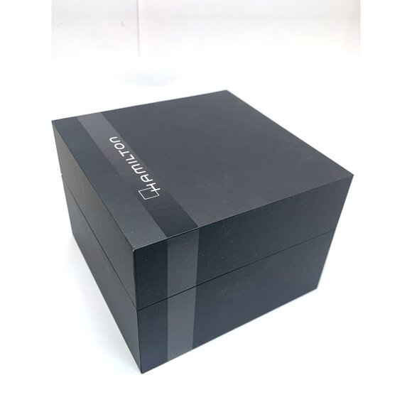 Hamilton Watch Box Presentation Black Cardboard Display Empty - Picture 3 of 11